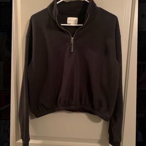 NWOT American Eagle Half Zipped Cropped Top